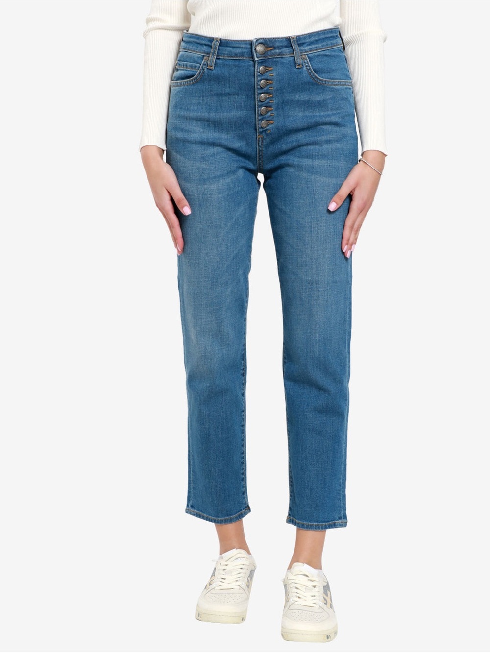 Roy Roger’s Goldie Woman Jeans 30 High Rise Button Fly Made Italy